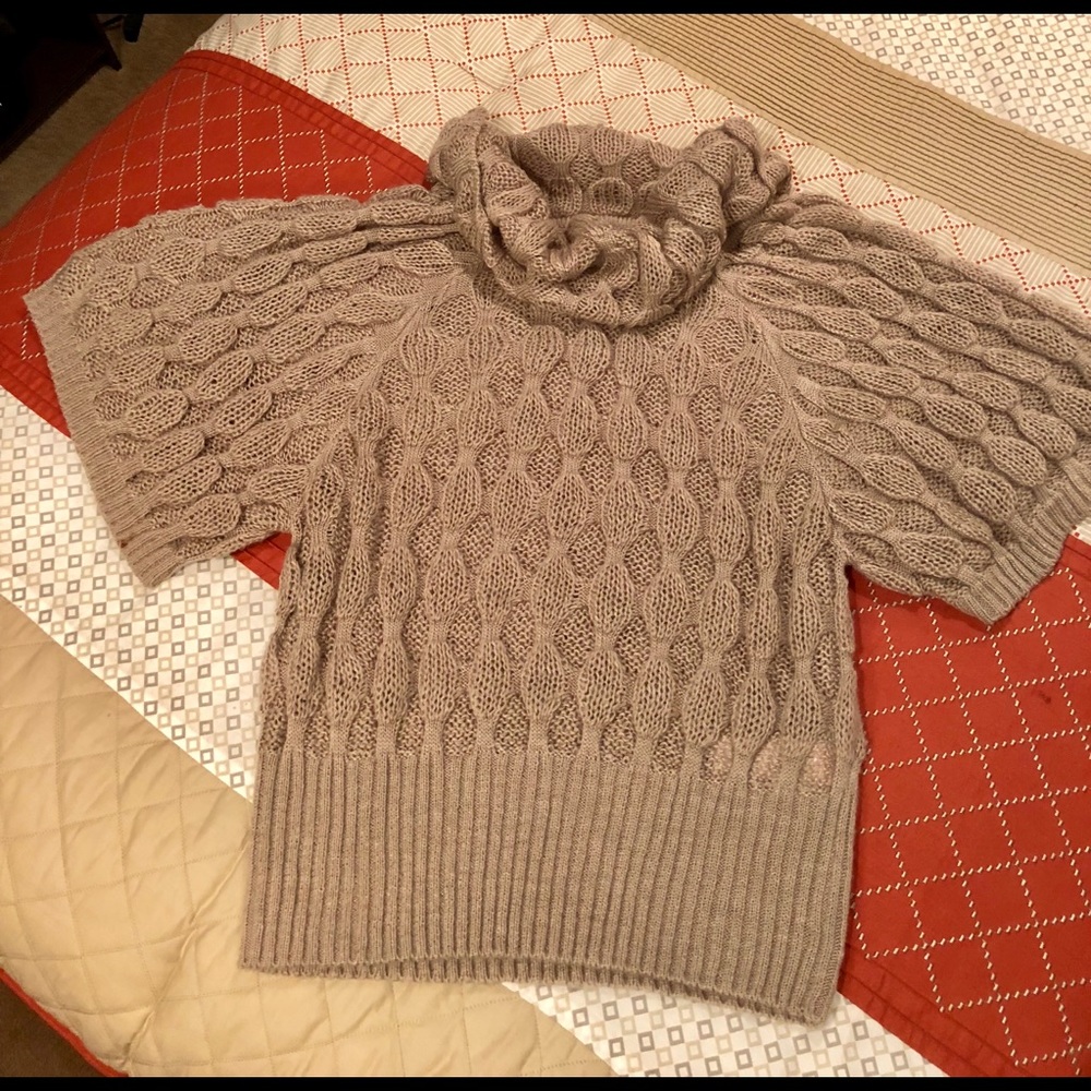 Loose Knit Drop Collar Textured Sweater